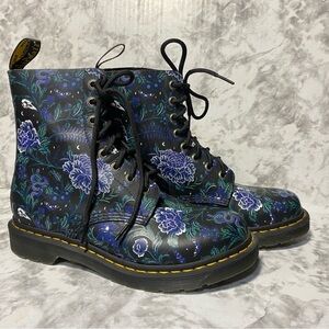 Dr Martens mystic floral 1460 pascal boots size 9
